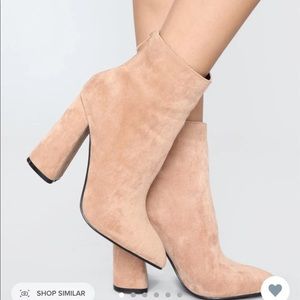 Fashion Nova Camel Booties 8.5